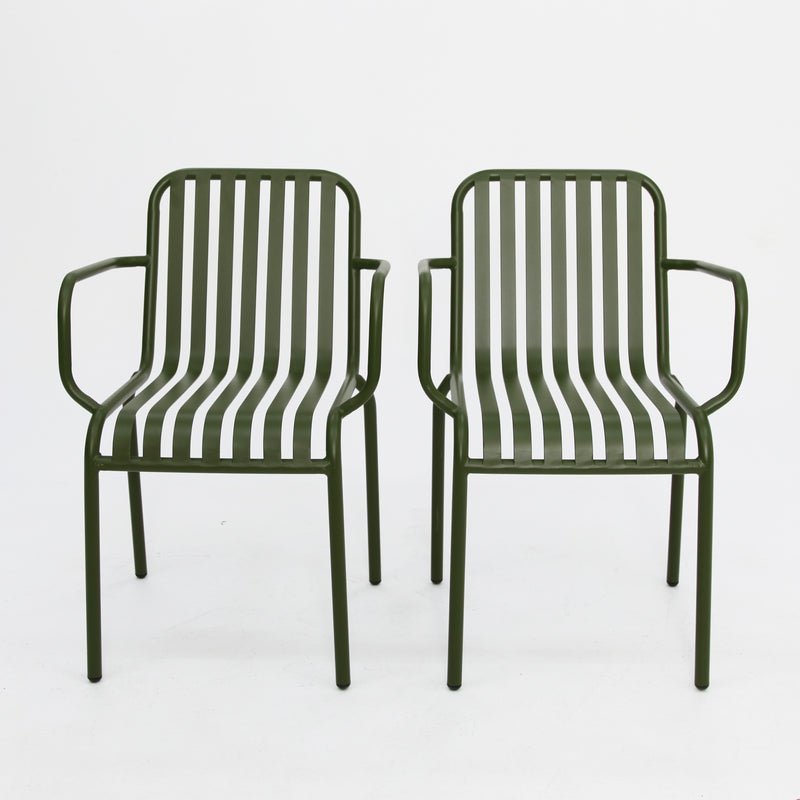 Bistro cafe chairs x 2-Green