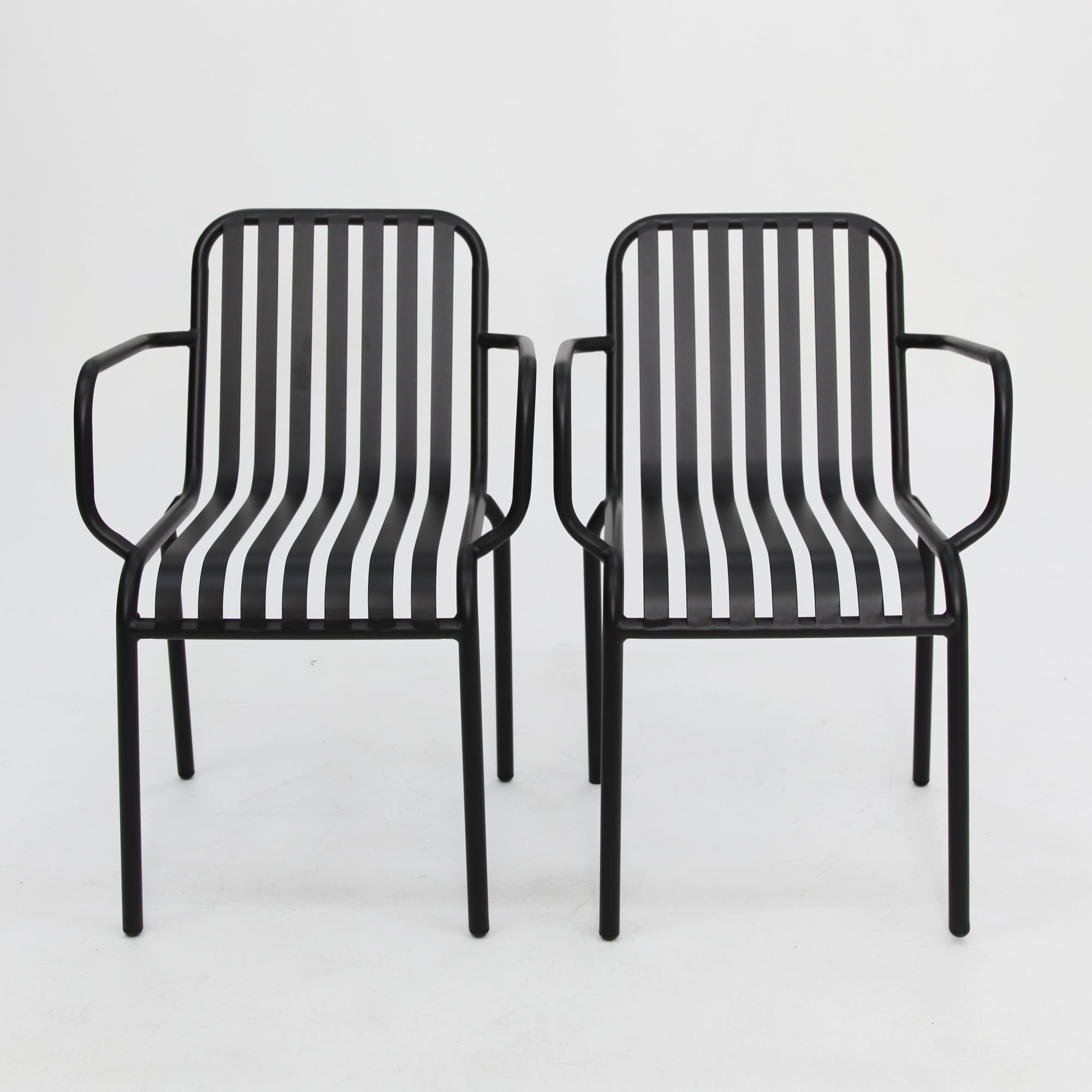 Bistro cafe chairs x 2-Black