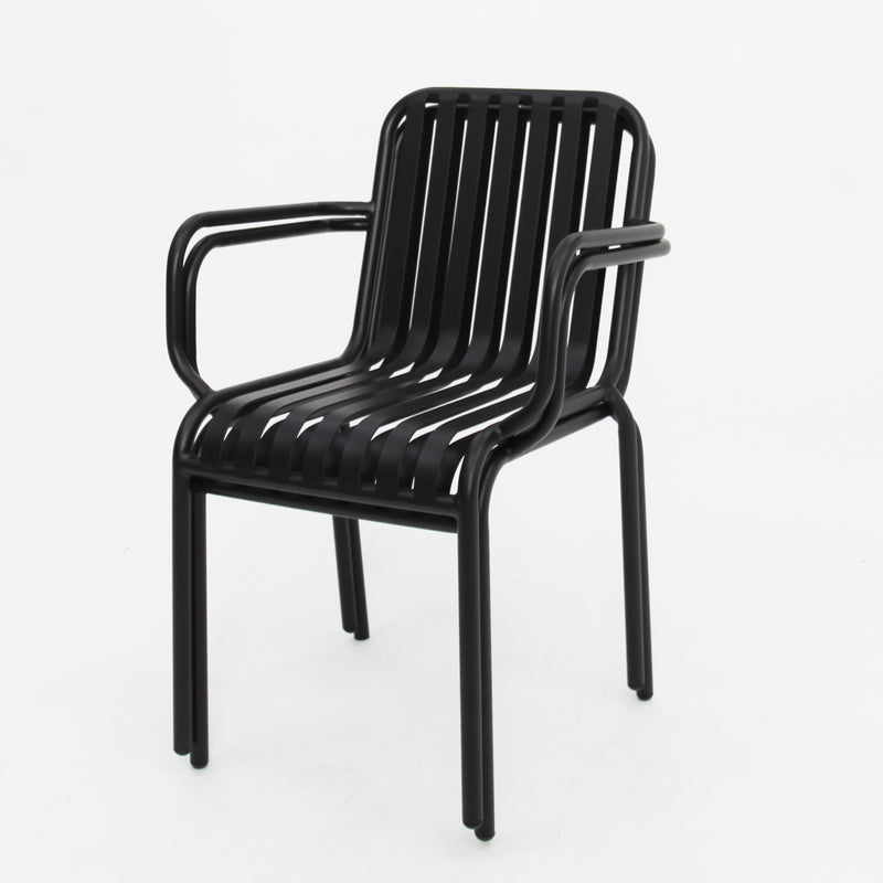 Bistro cafe chairs x 2-Black