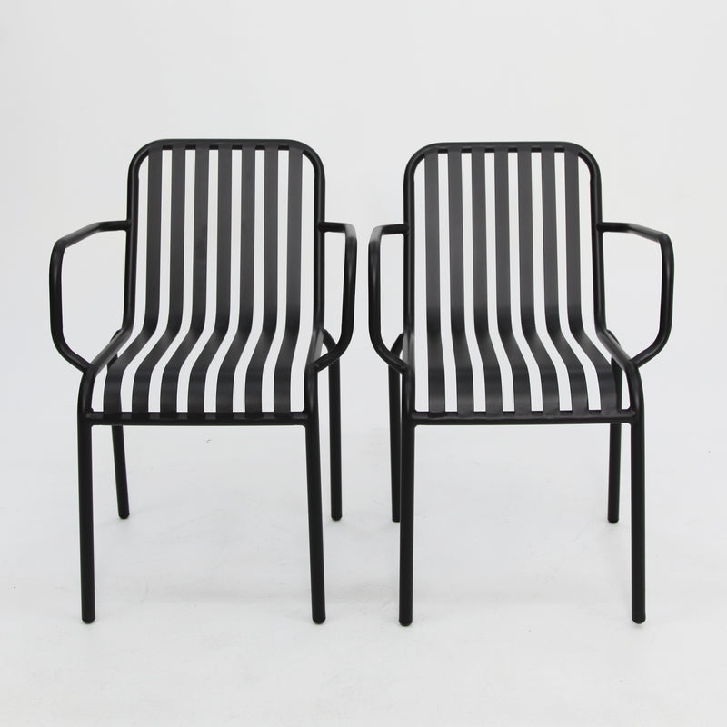 Bistro cafe chairs x 2-Black