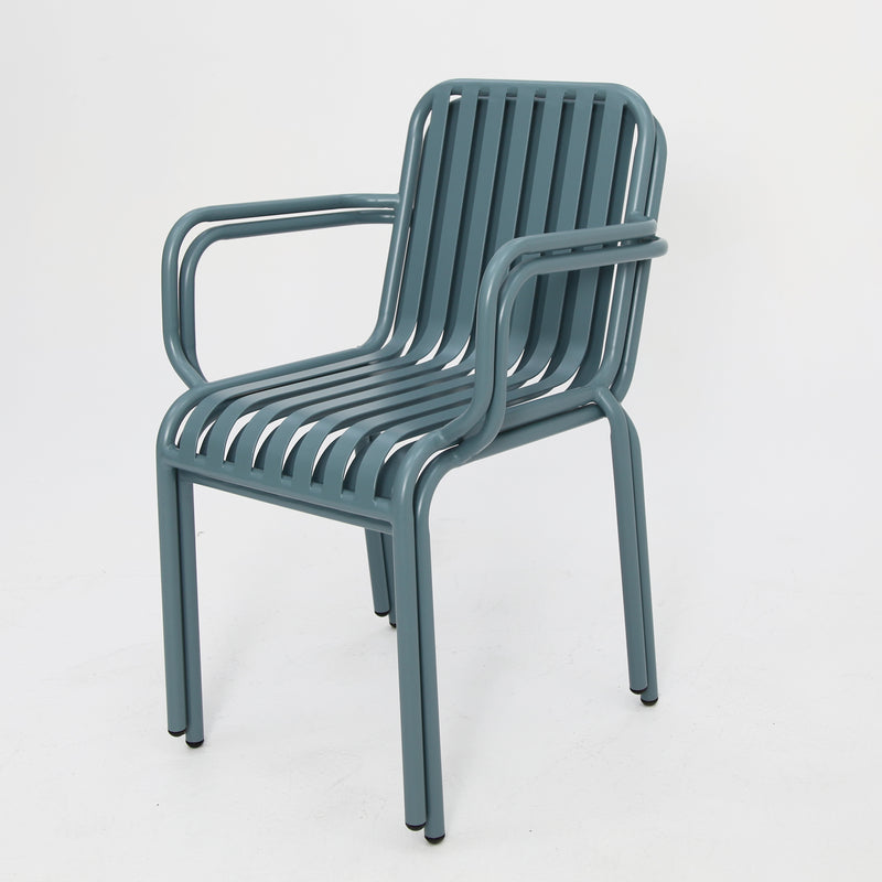 Bistro cafe chairs x 2-Blue