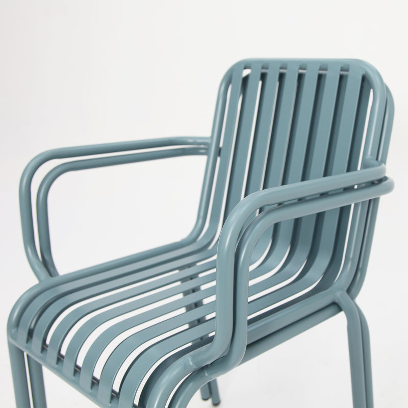 Bistro cafe chairs x 2-Blue