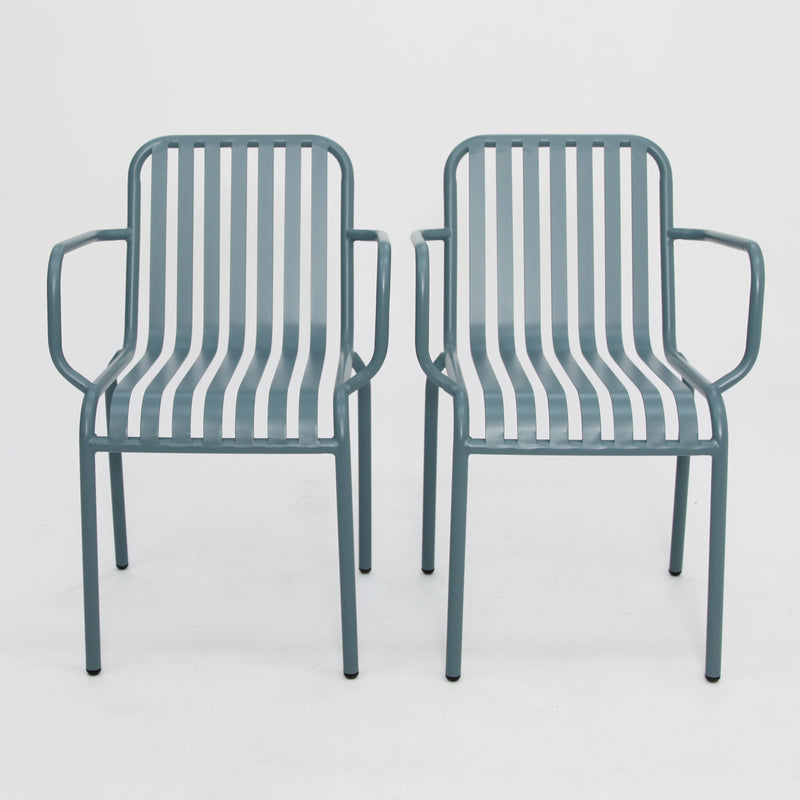 Bistro cafe chairs x 2-Blue