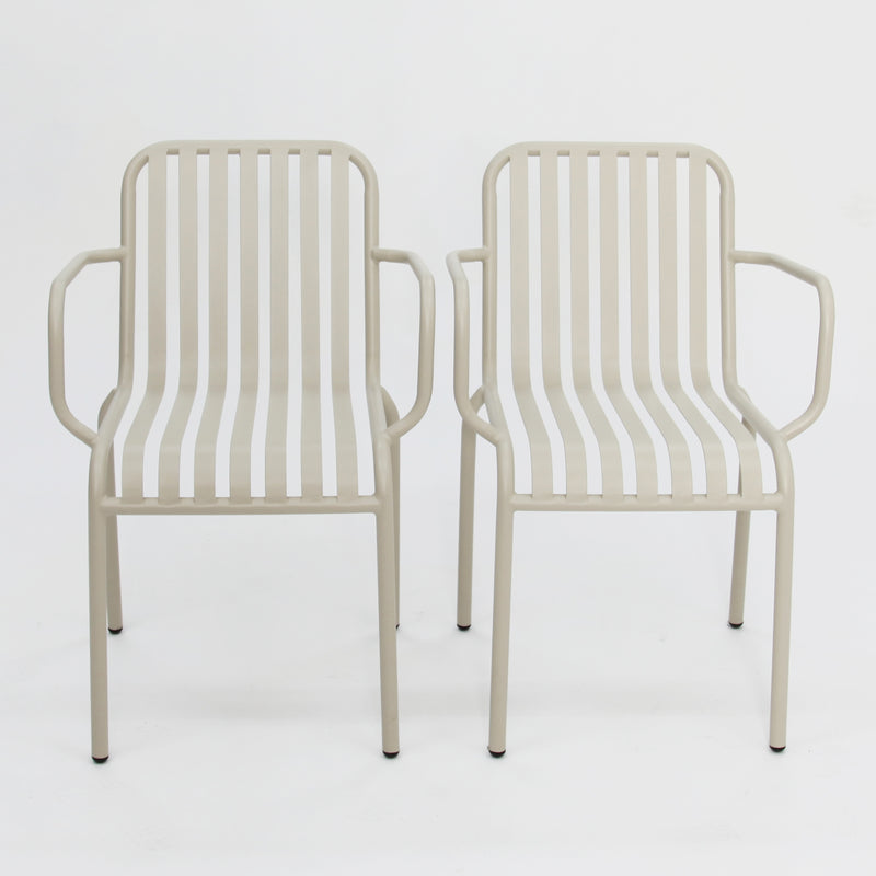 Bistro cafe chairs x 2-Beige