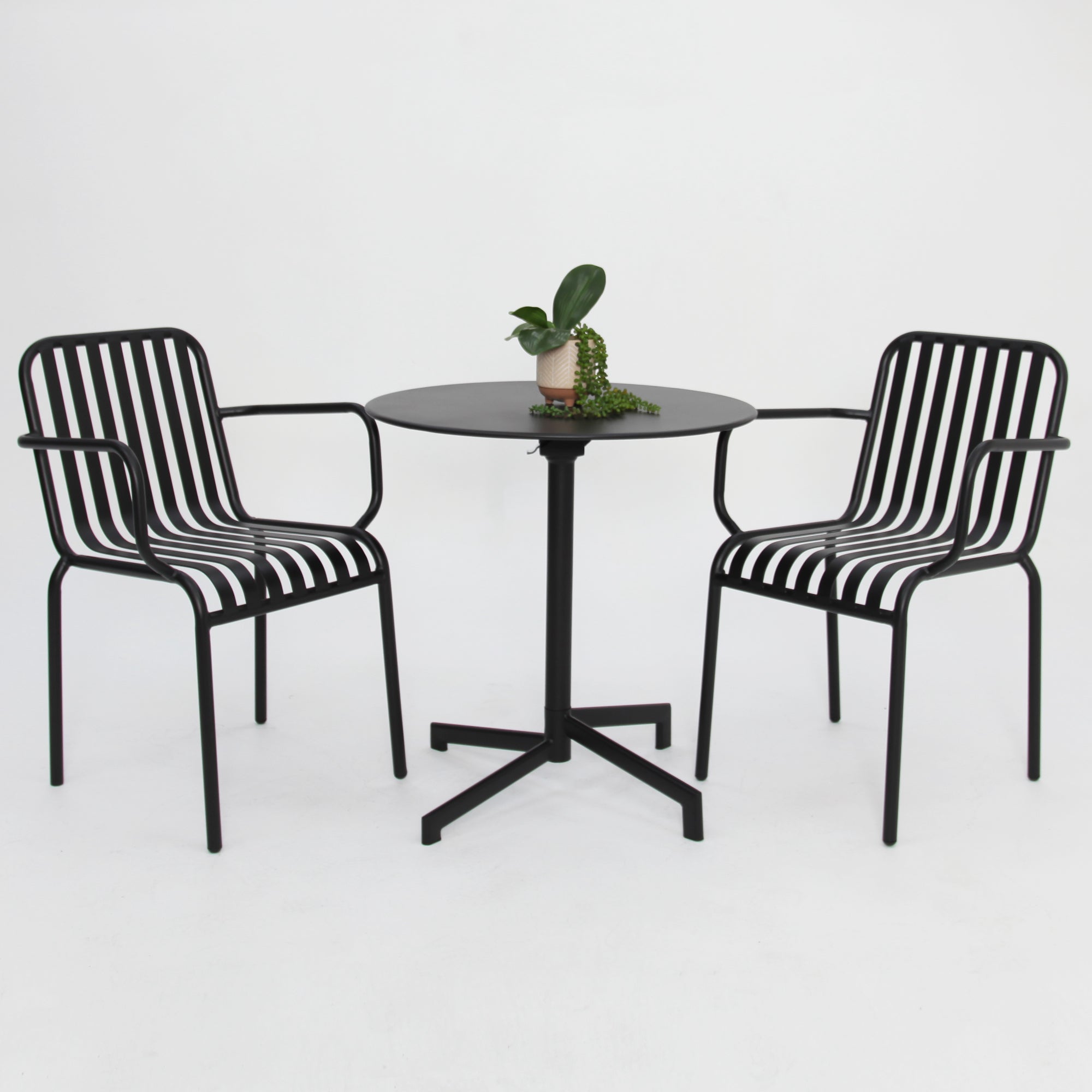 Bistro 3 piece cafe set -Black