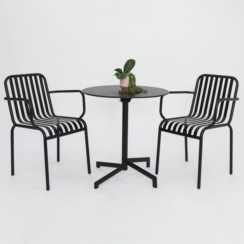 Bistro 3 piece cafe set -Black