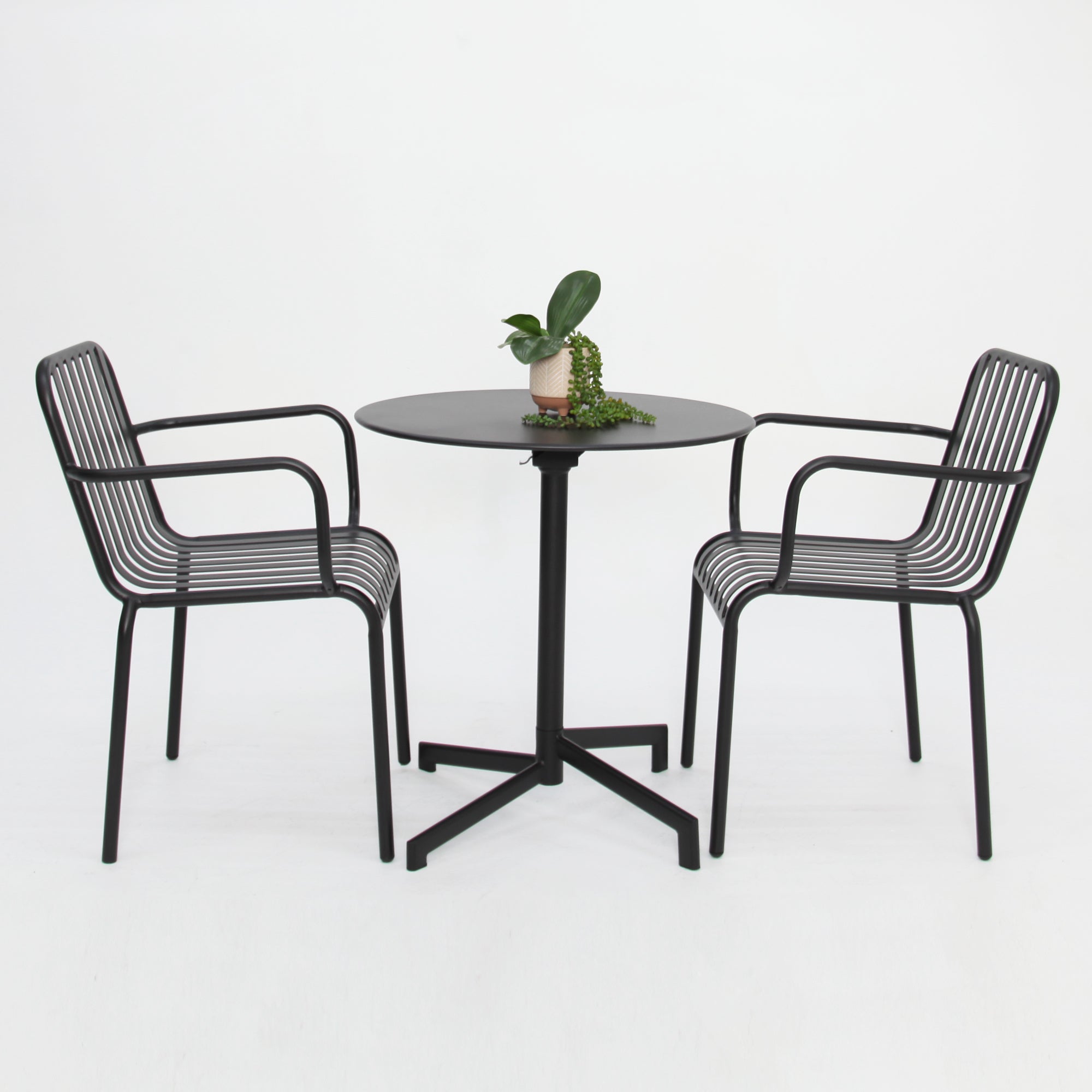 Bistro 3 piece cafe set -Black