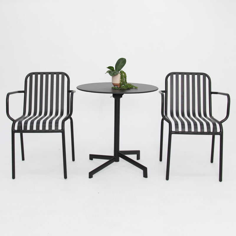 Bistro 3 piece cafe set -Black