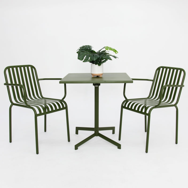 Regent 3 piece cafe set -green