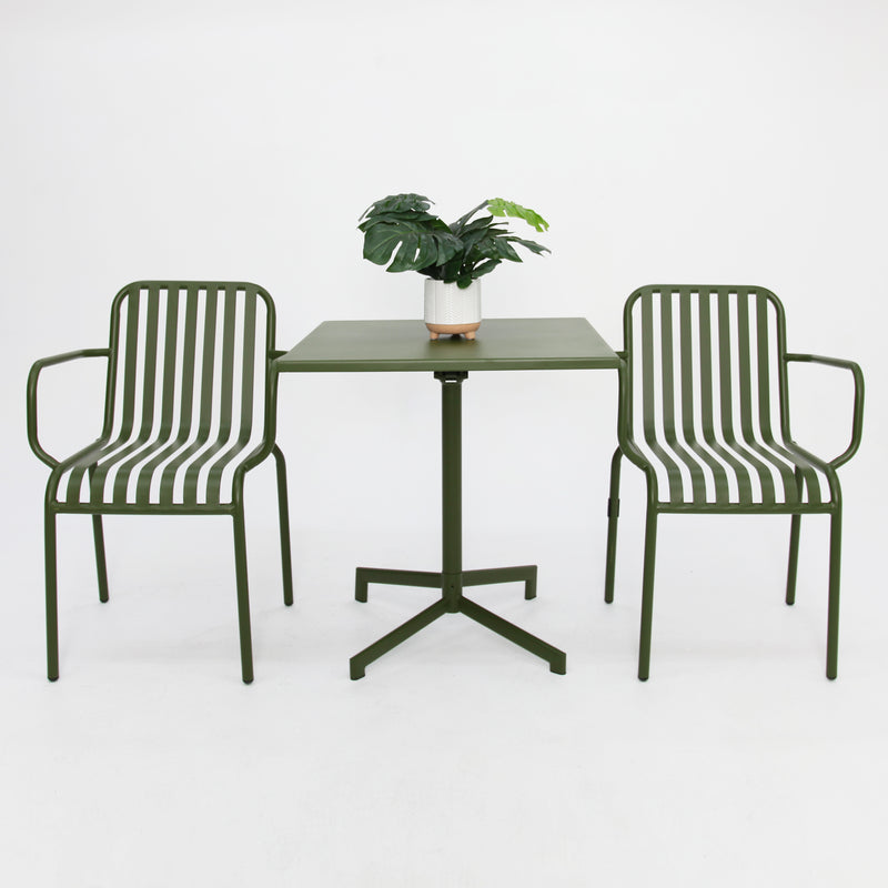 Regent 3 piece cafe set -green