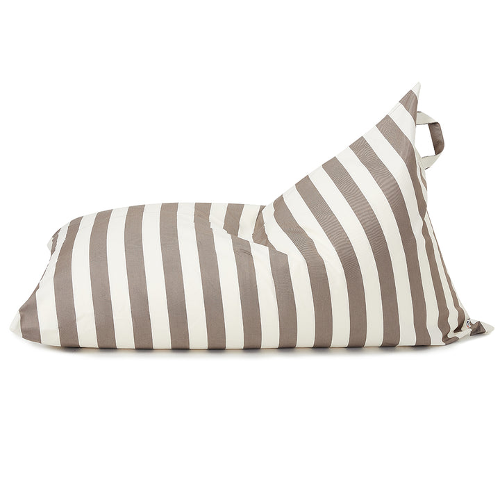 Relax sack outdoor beanbag-Taupe/white