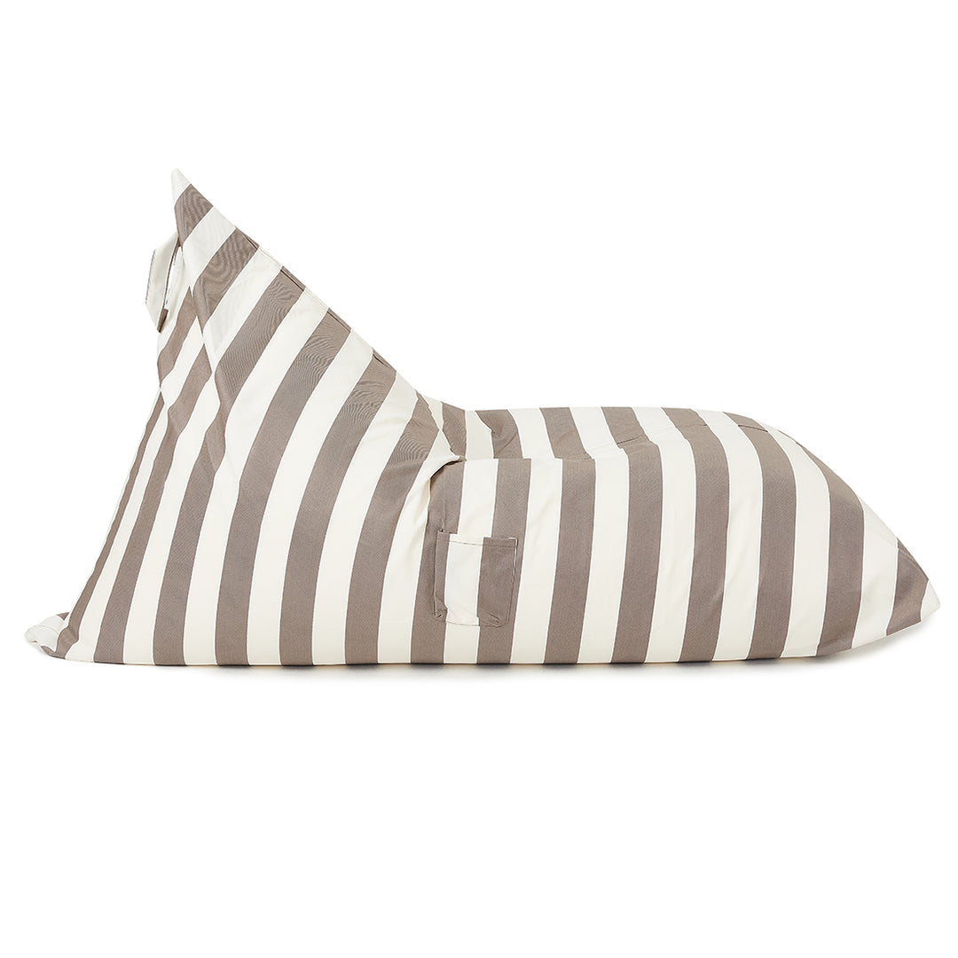 Relax sack outdoor beanbag-Taupe/white