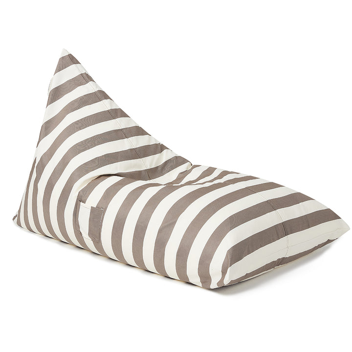 Relax sack outdoor beanbag-Taupe/white
