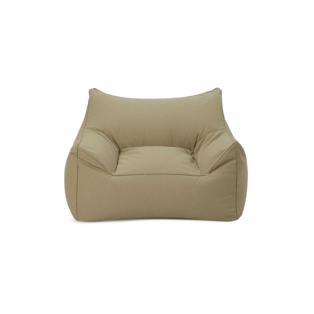 Mantra  single outdoor beanbag with ottoman-sage green