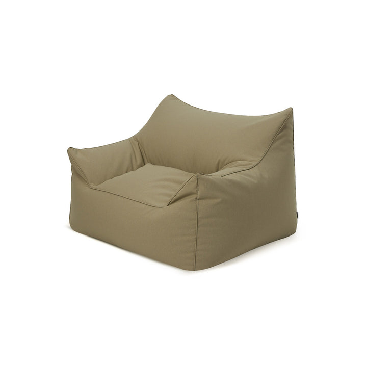 Mantra  single outdoor beanbag with ottoman-sage green