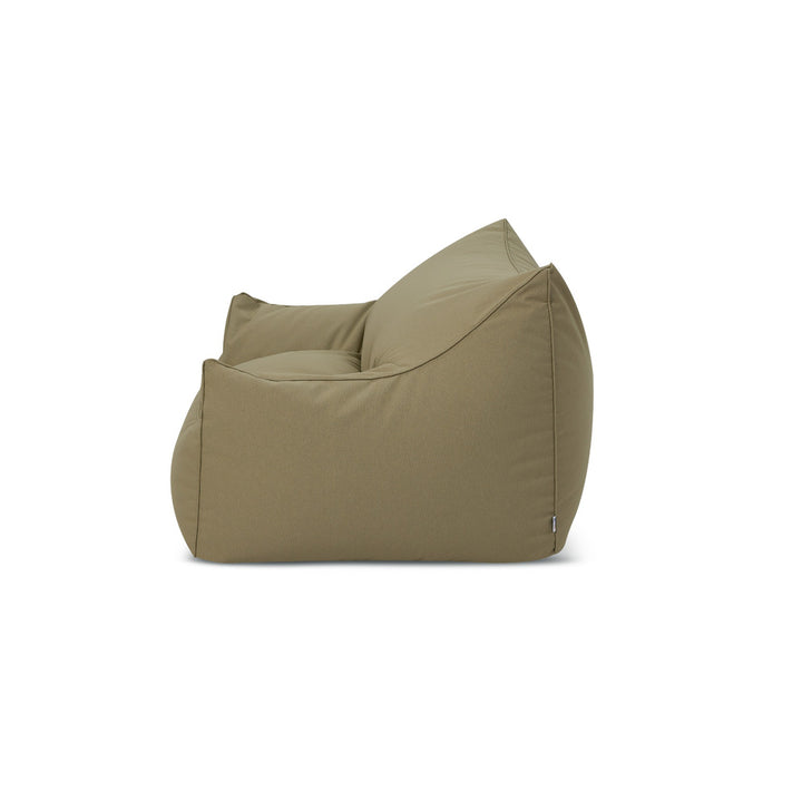 Mantra  single outdoor beanbag with ottoman-sage green