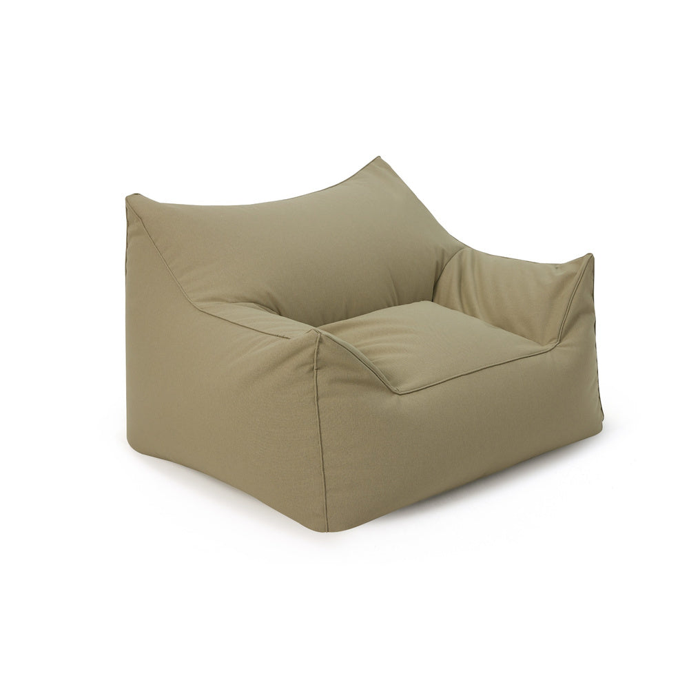 Mantra  single outdoor beanbag with ottoman-sage green