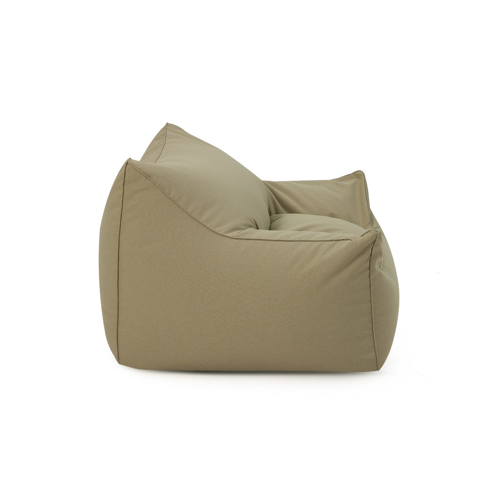 Mantra  single outdoor beanbag with ottoman-sage green