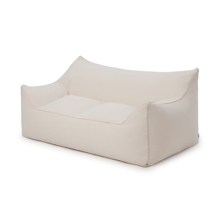 Mantra double outdoor beanbag with ottoman-cream