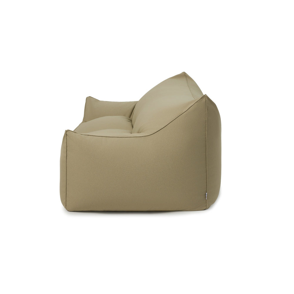 Mantra double outdoor beanbag with ottoman-sage green