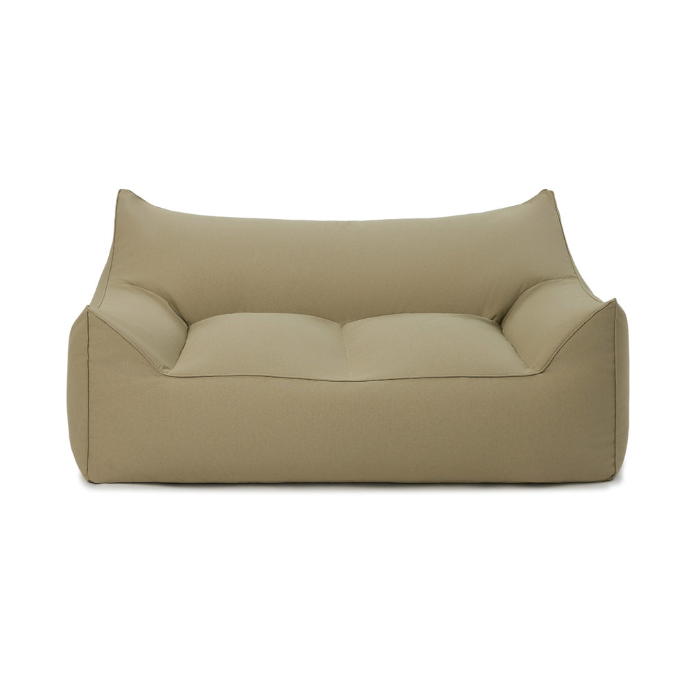 Mantra double outdoor beanbag with ottoman-sage green