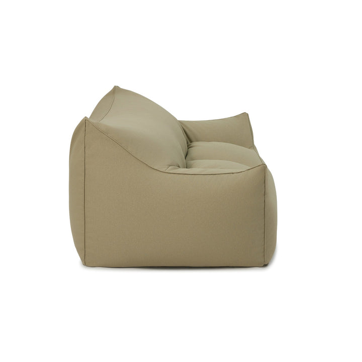 Mantra double outdoor beanbag with ottoman-sage green