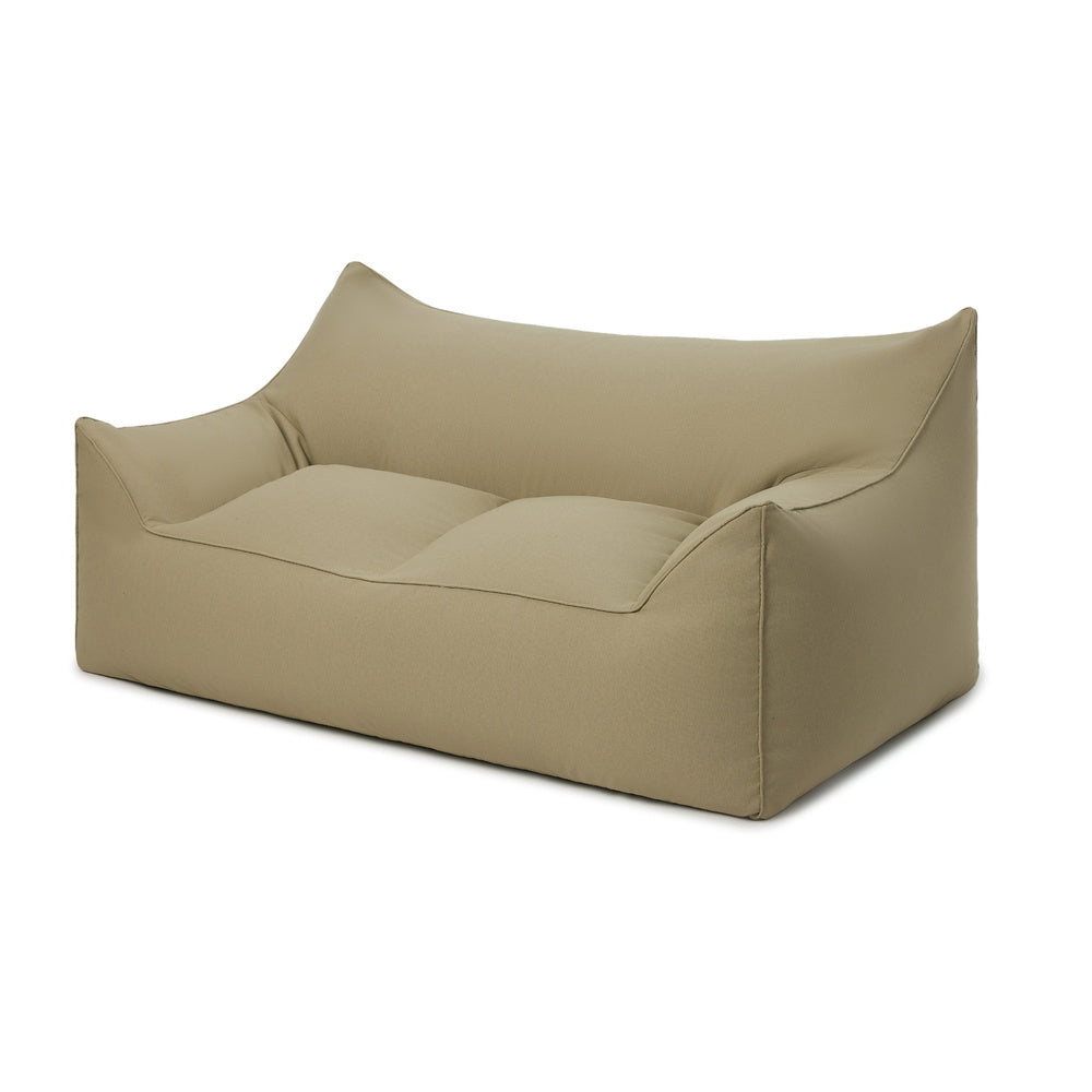 Mantra double outdoor beanbag with ottoman-sage green
