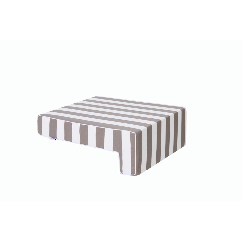 Soft side single pool cushion - Taupe/white