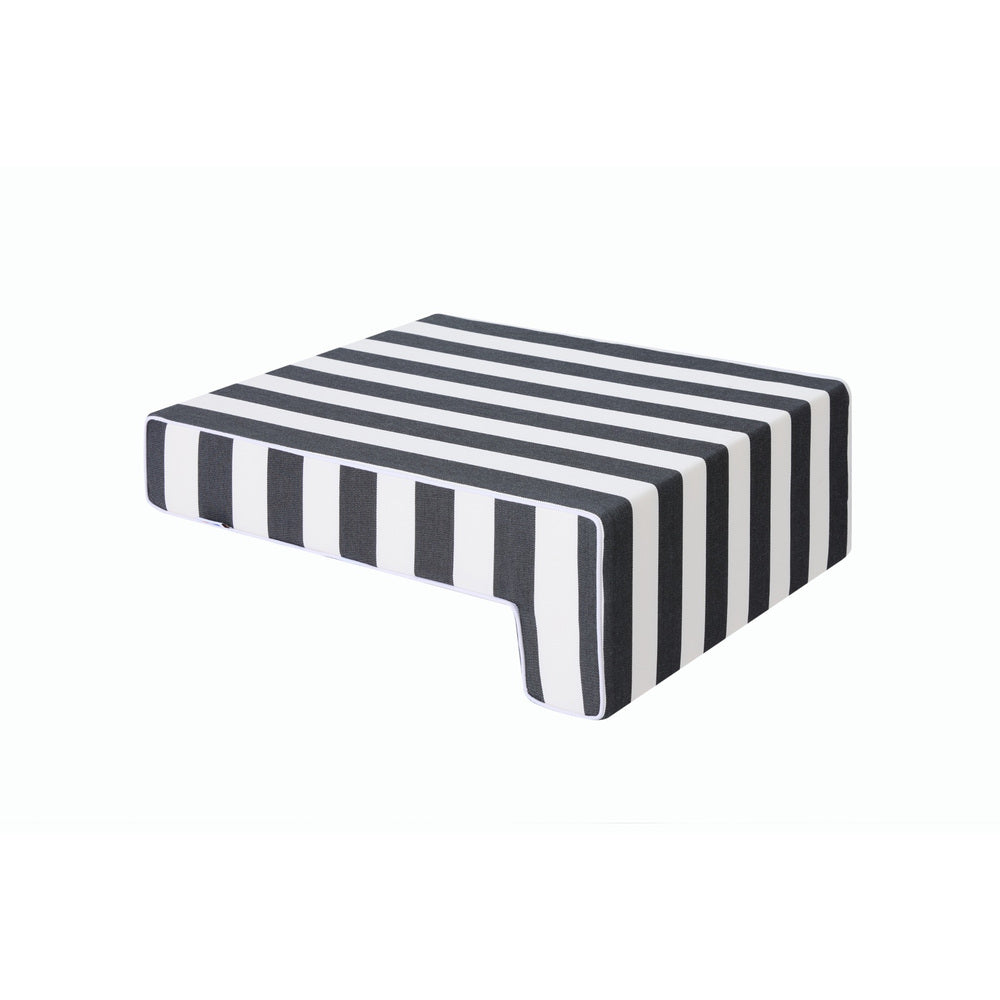 Soft side single pool cushion - Charcoal/white
