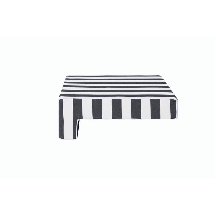 Soft side single pool cushion - Charcoal/white