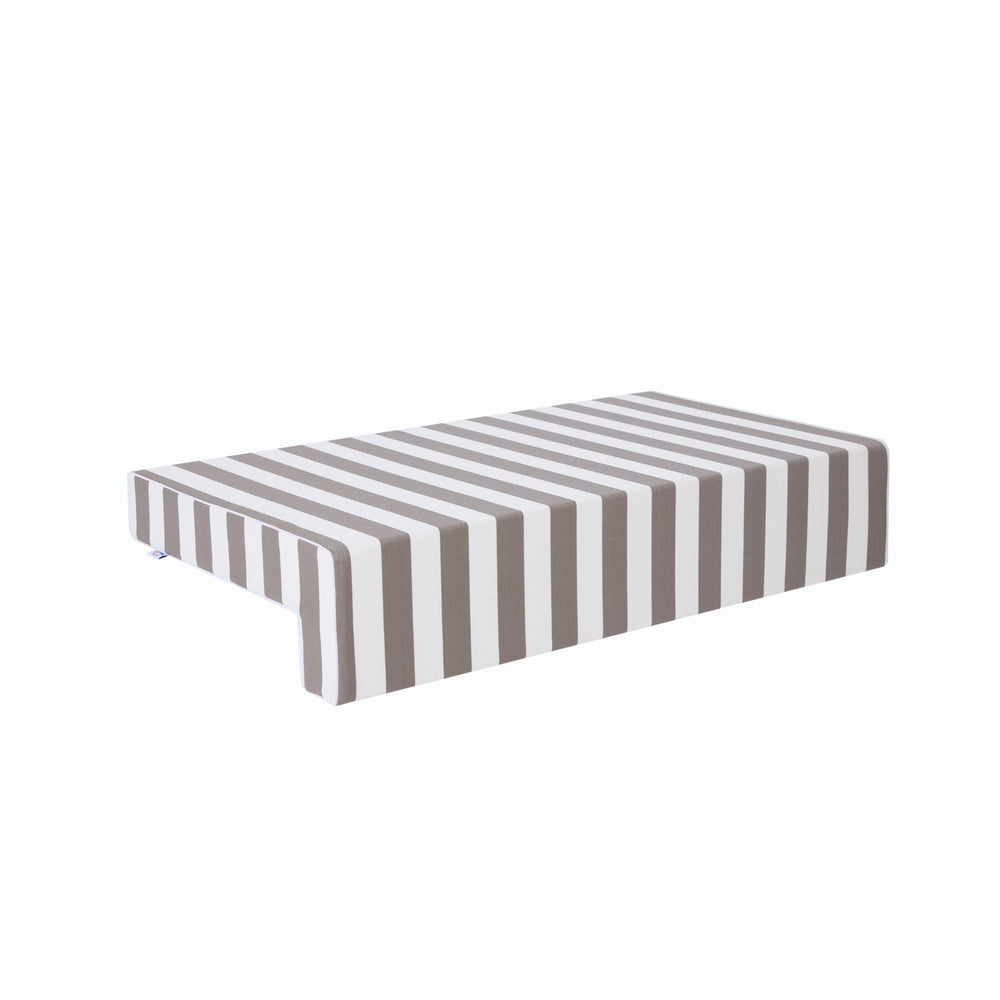 Soft side Double pool cushion - Taupe/white