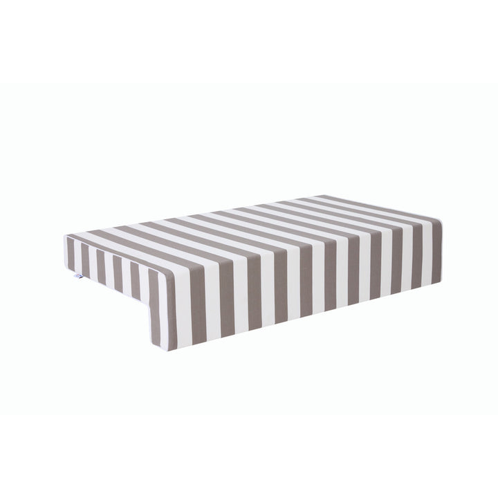 Soft side Double pool cushion - Taupe/white