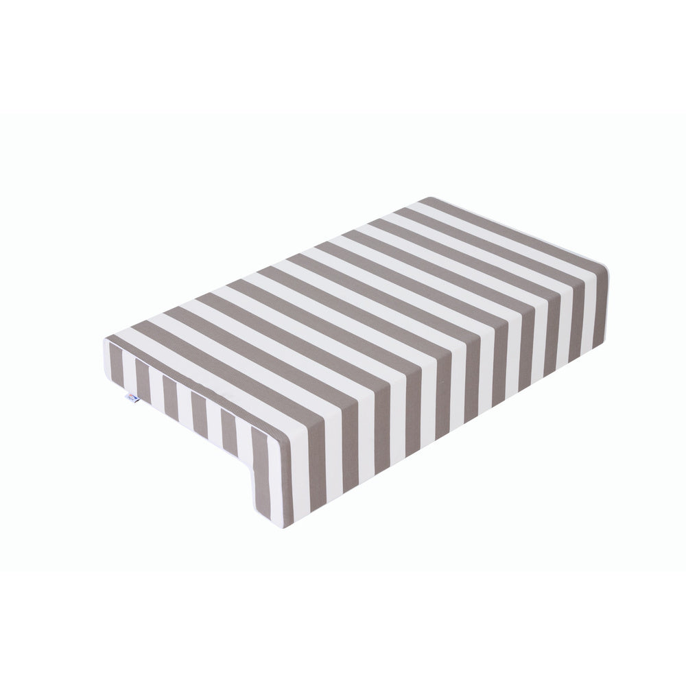 Soft side Double pool cushion - Taupe/white