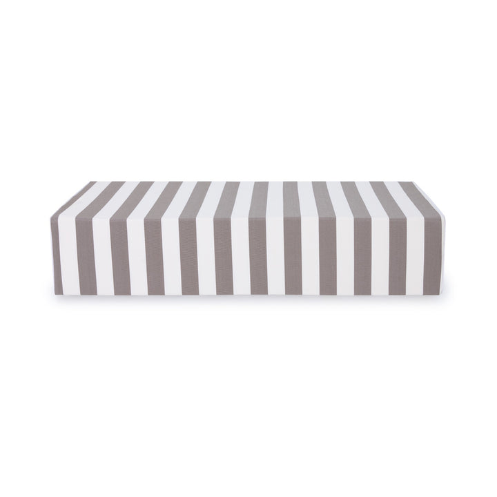 Soft side Double pool cushion - Taupe/white
