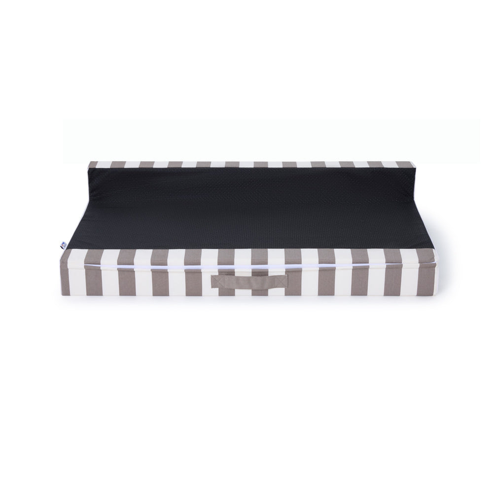 Soft side Double pool cushion - Taupe/white