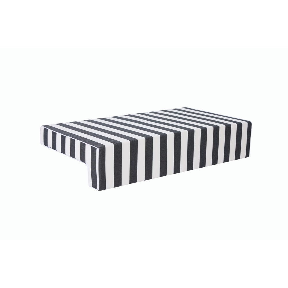 Soft side Double pool cushion - Charcoal/white