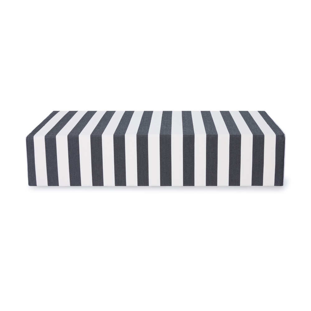 Soft side Double pool cushion - Charcoal/white
