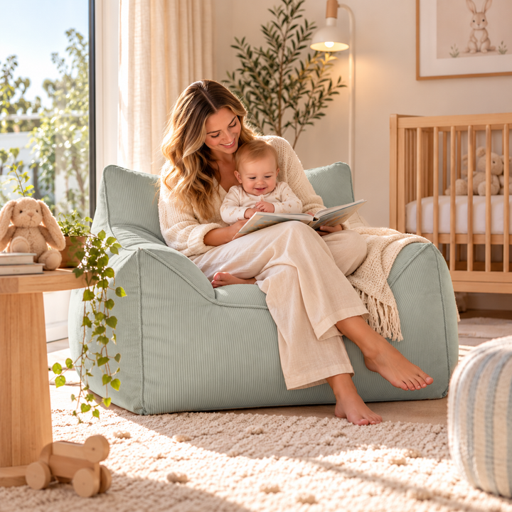 Cudo Large Corduroy beanbag-Pale Sage