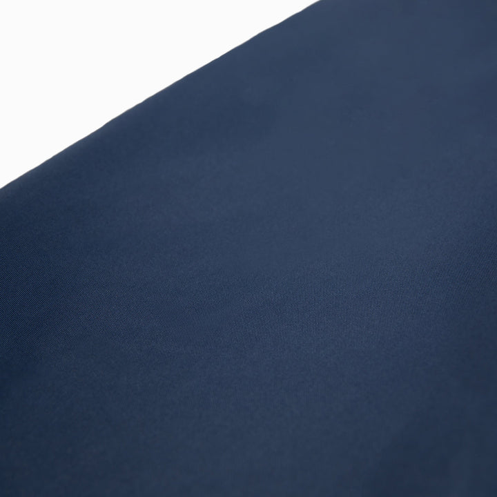 Navy 2m Aluminium Umbrella with Cover - Timber-Look Frame