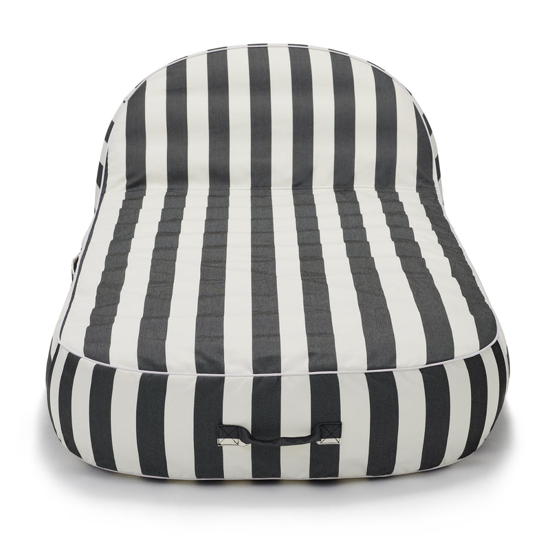 Sierra inflatable daybed-Charcoal & white stripe
