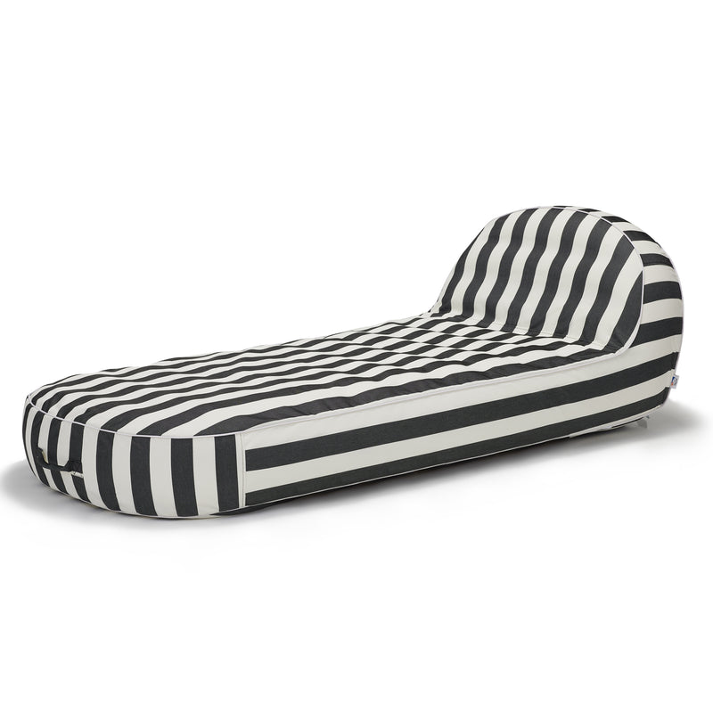 Sierra inflatable daybed-Charcoal & white stripe