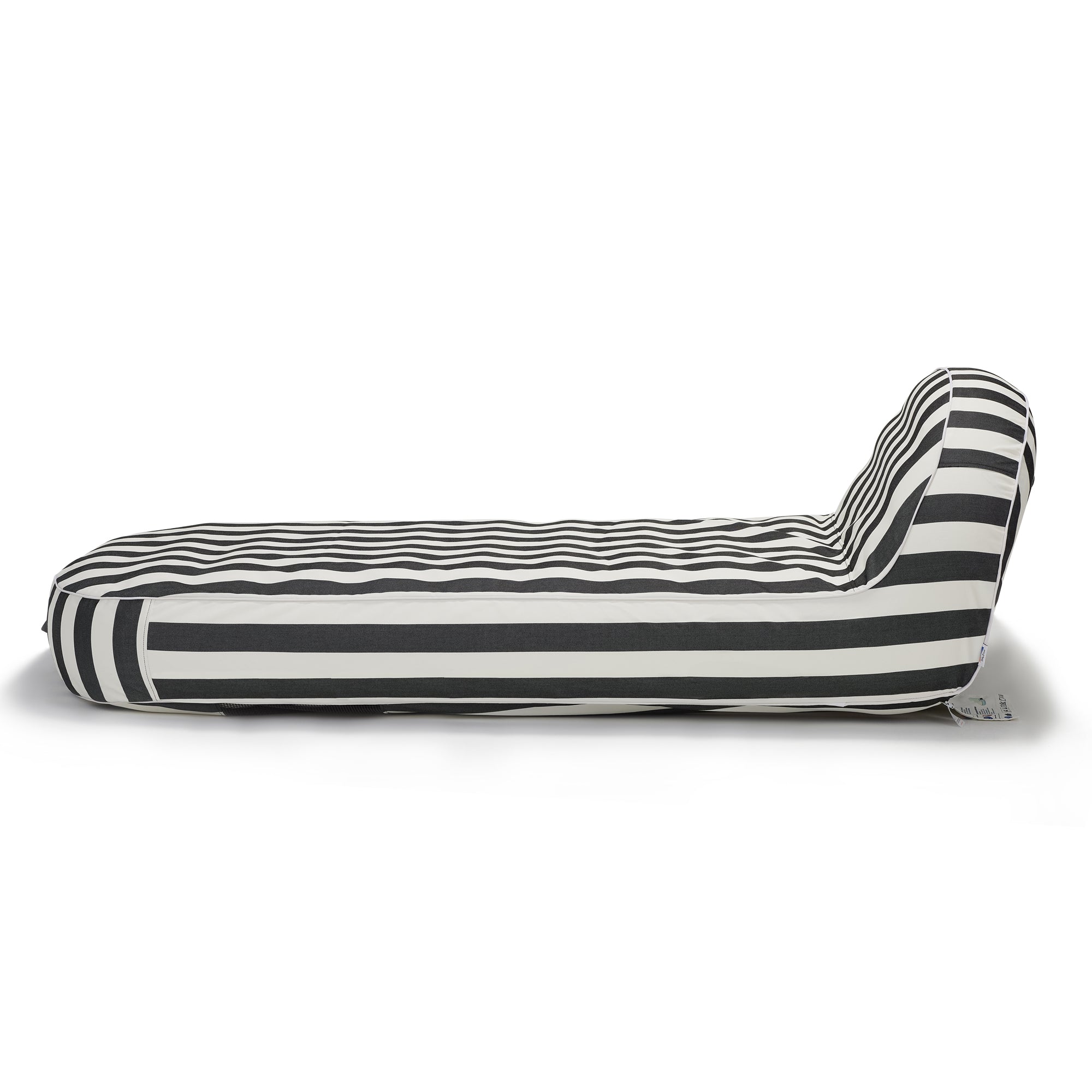 Sierra inflatable daybed-Charcoal & white stripe