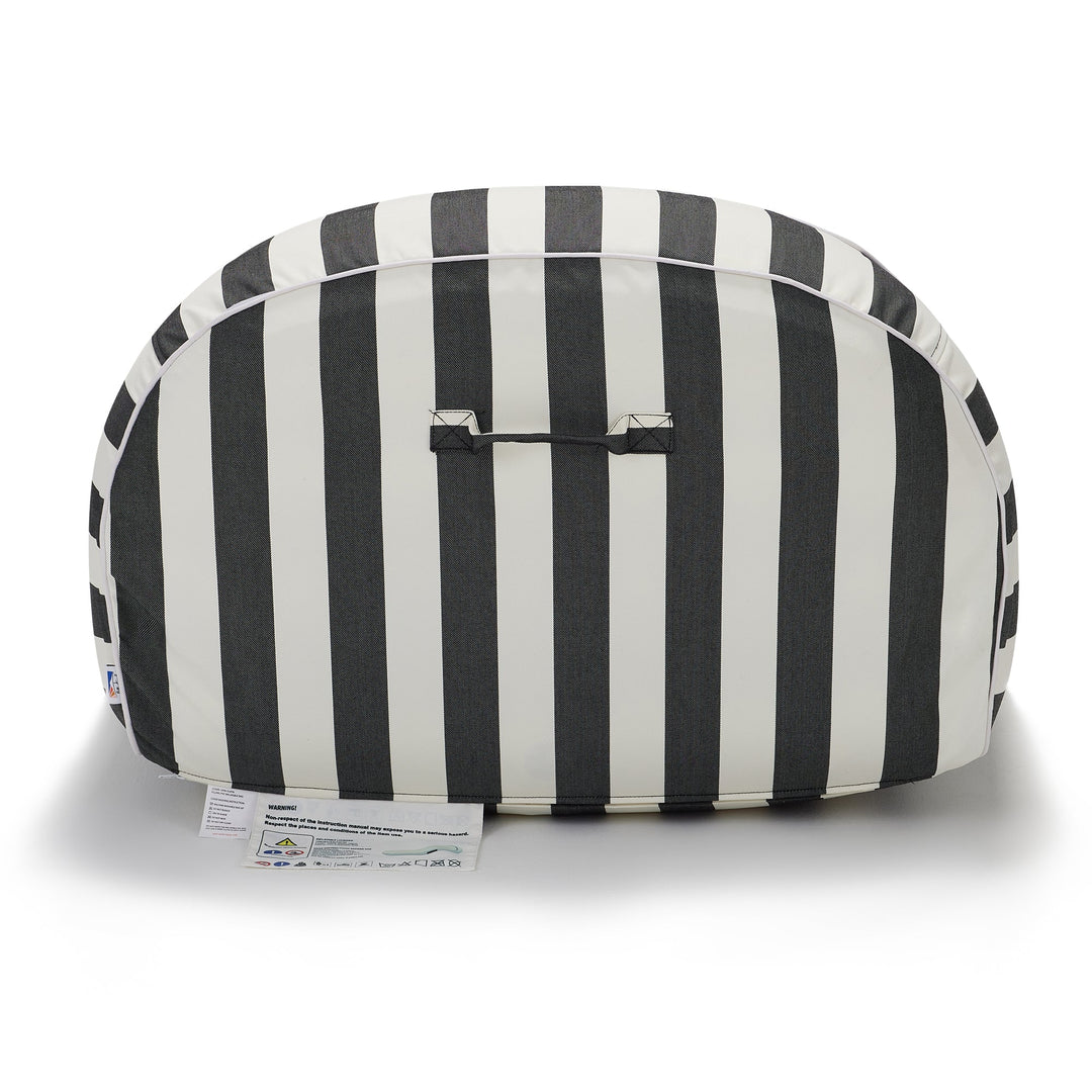 Sierra Inflatable Daybed - Charcoal &amp; White Stripe