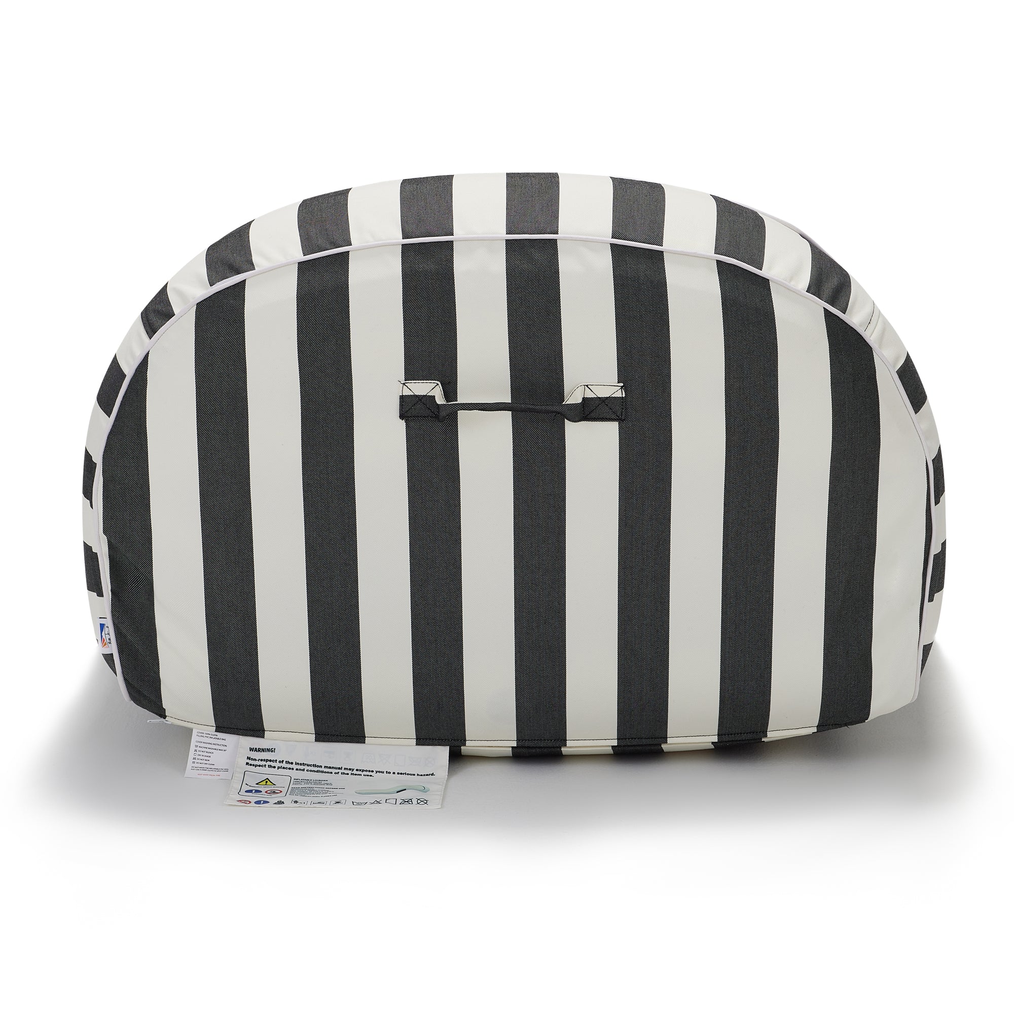 Sierra inflatable daybed-Charcoal & white stripe