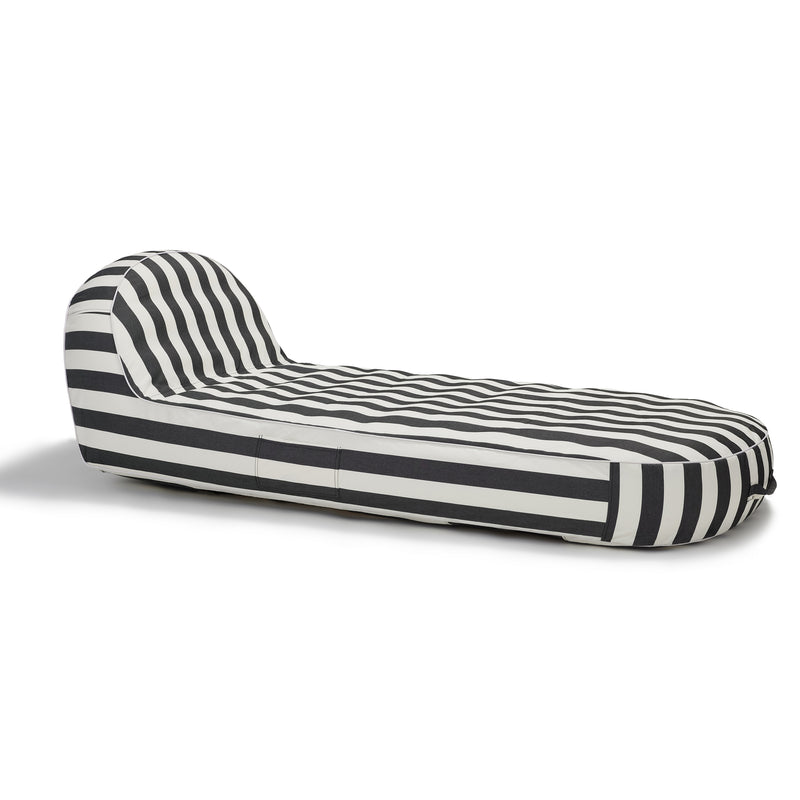 Sierra inflatable daybed-Charcoal & white stripe