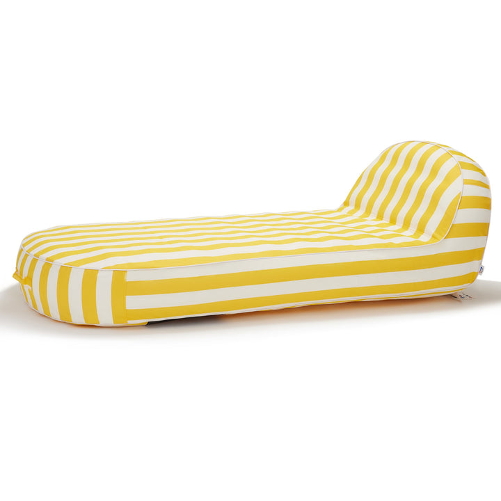Sierra Inflatable Daybed - Yellow &amp; White Stripe