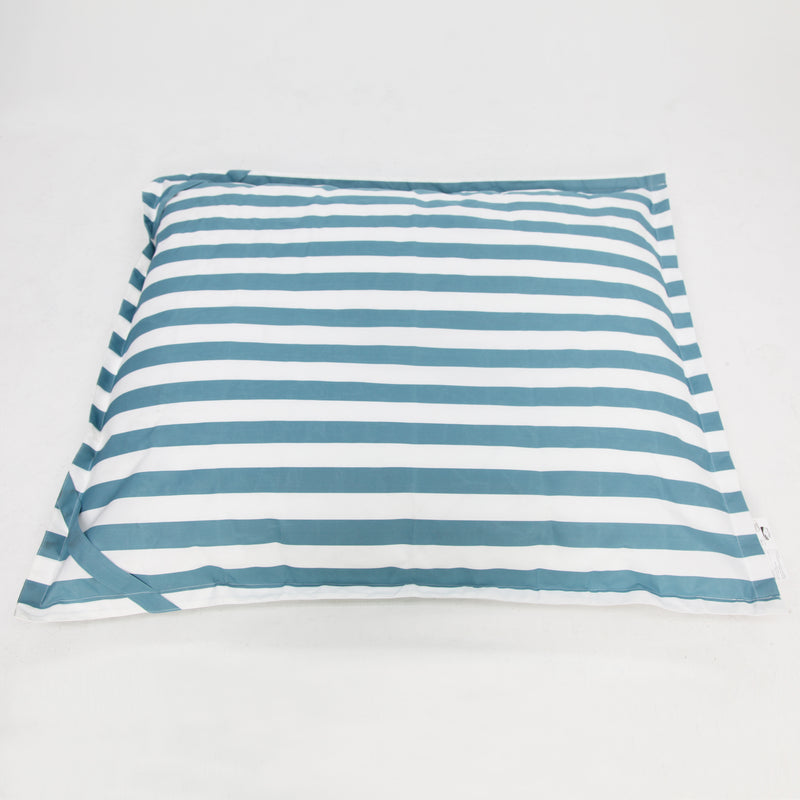 Lazy Days Floating Outdoor Beanbag Turquoise and White Stripe