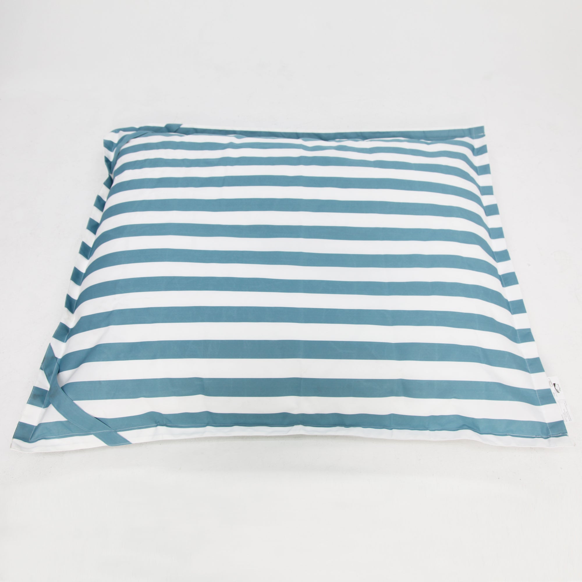 Lazy Days Floating Outdoor Beanbag Turquoise and White Stripe