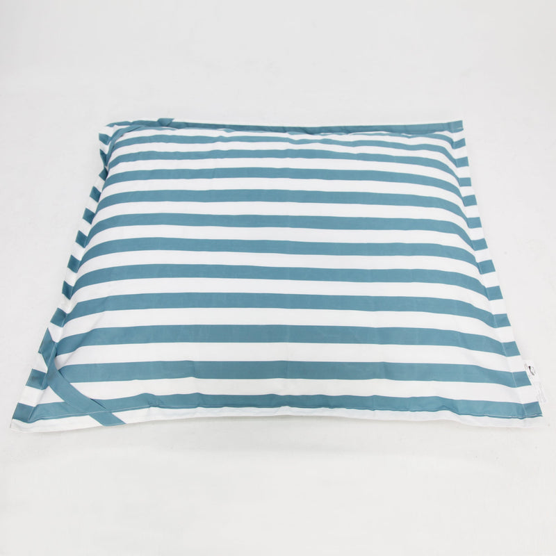 Lazy Days Floating Outdoor Beanbag Turquoise and White Stripe
