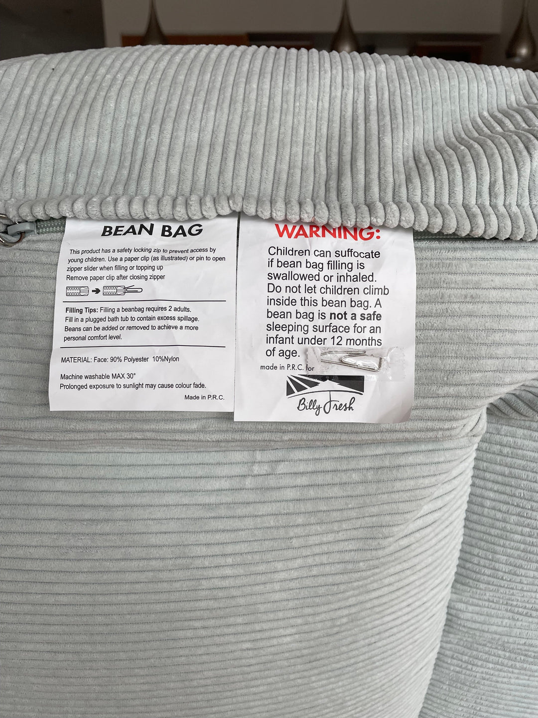 Kinda Kids Beanbag Chair - Pale Sage
